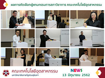 ผลการคัดเลือกผู้แทนกรรมการสภาวิชาการ
คณะเทคโนโลยีอุตสาหกรรม