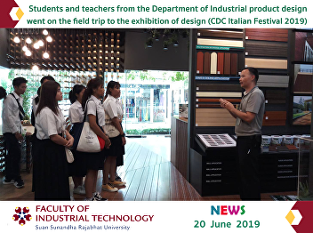 students from the Department of
Industrial product design went on the
field trip to the exhibition of design