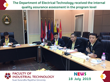 The Department of Electrical Technology
received the internal quality assurance
assessment in the program level