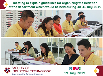 meeting to explain guidelines for
organizing the initiation of the
department which would be held during
30-31 July 2019