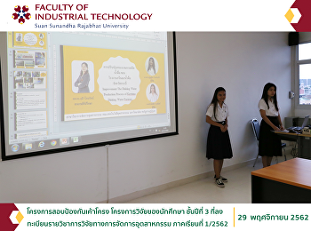 The proposal defense of the 3rd-year
students who enrolled in the Industrial
Management Research course, the semester
1/2019