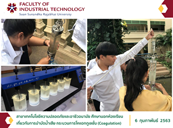 study outside the classroom about waste
water treatment coagulation process