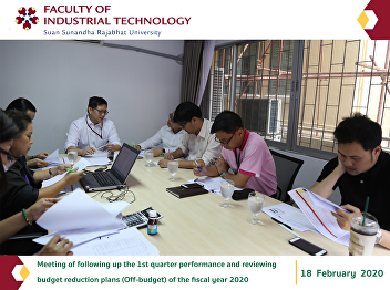 meeting of following up the 1st quarter
performance and reviewing budget
reduction plans (Off-budget) of the
fiscal year 2020