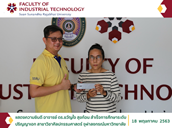 Congratulating Dr. Khwanchai Sukkon, on
her doctoral degree graduation in Fine
and Applied Arts, Chulalongkorn
University.