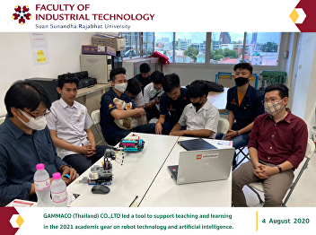GAMMACO (Thailand) CO.,LTD led a tool to
support teaching and learning  in the
2021 academic year on robot technology
and artificial intelligence.gence