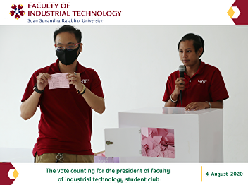 The vote counting for the president of
faculty of industrial technology student
club