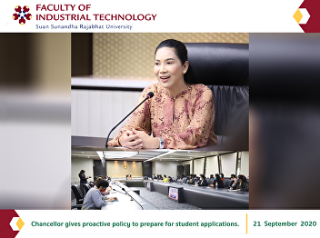 Chancellor gives proactive policy to
prepare for student applications.