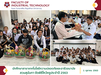 Thai ritual where students pay respect
to their teachers In which students in
the 1st year, 2nd year, 3rd year and 4th
year
