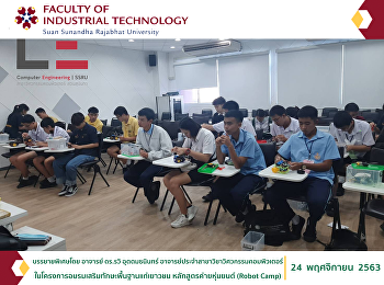 a special lecture by Dr. Rawi
Uttamathanin, Lecturer of Computer
Engineering In the project of developing
basic skills for youth Robot Camp course