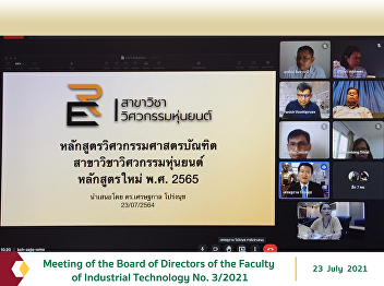 Meeting of the Board of Directors of the
Faculty of Industrial Technology No.
3/2021