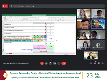 Computer Engineering Faculty of
Industrial Technology Attending
educational quality assurance
assessments within educational
institutions course level