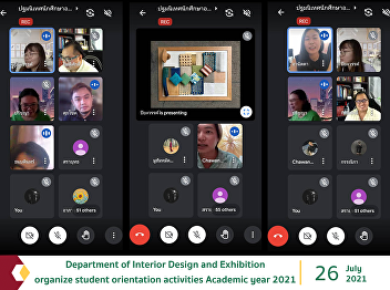 Department of Interior Design and
Exhibition organize student orientation
activities Academic year 2021