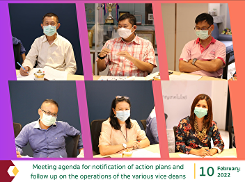 Meeting agenda for notification of
action plans and follow up on the
operations of the various vice deans