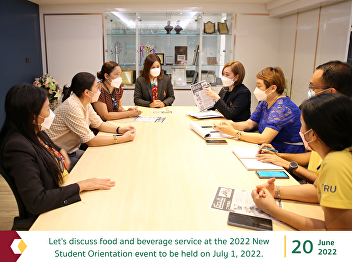 Let's discuss food and beverage service
at the 2022 New Student Orientation
event to be held on July 1, 2022.