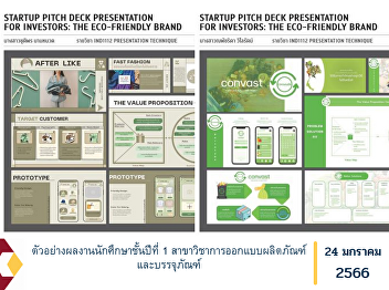 Examples of the work of first-year
students in the Department of Product
and Packaging Design