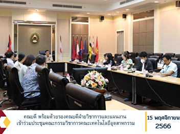 Dean together with Deputy Dean for
Academic Affairs and Planning Attended
the academic committee meeting of the
Faculty of Industrial Technology