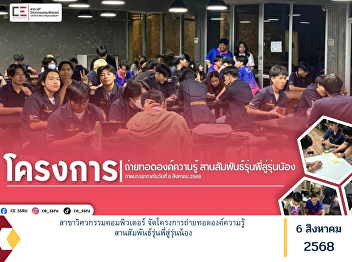 The Department of Computer Engineering
organized a knowledge transfer project
to foster connections from senior to
junior students.